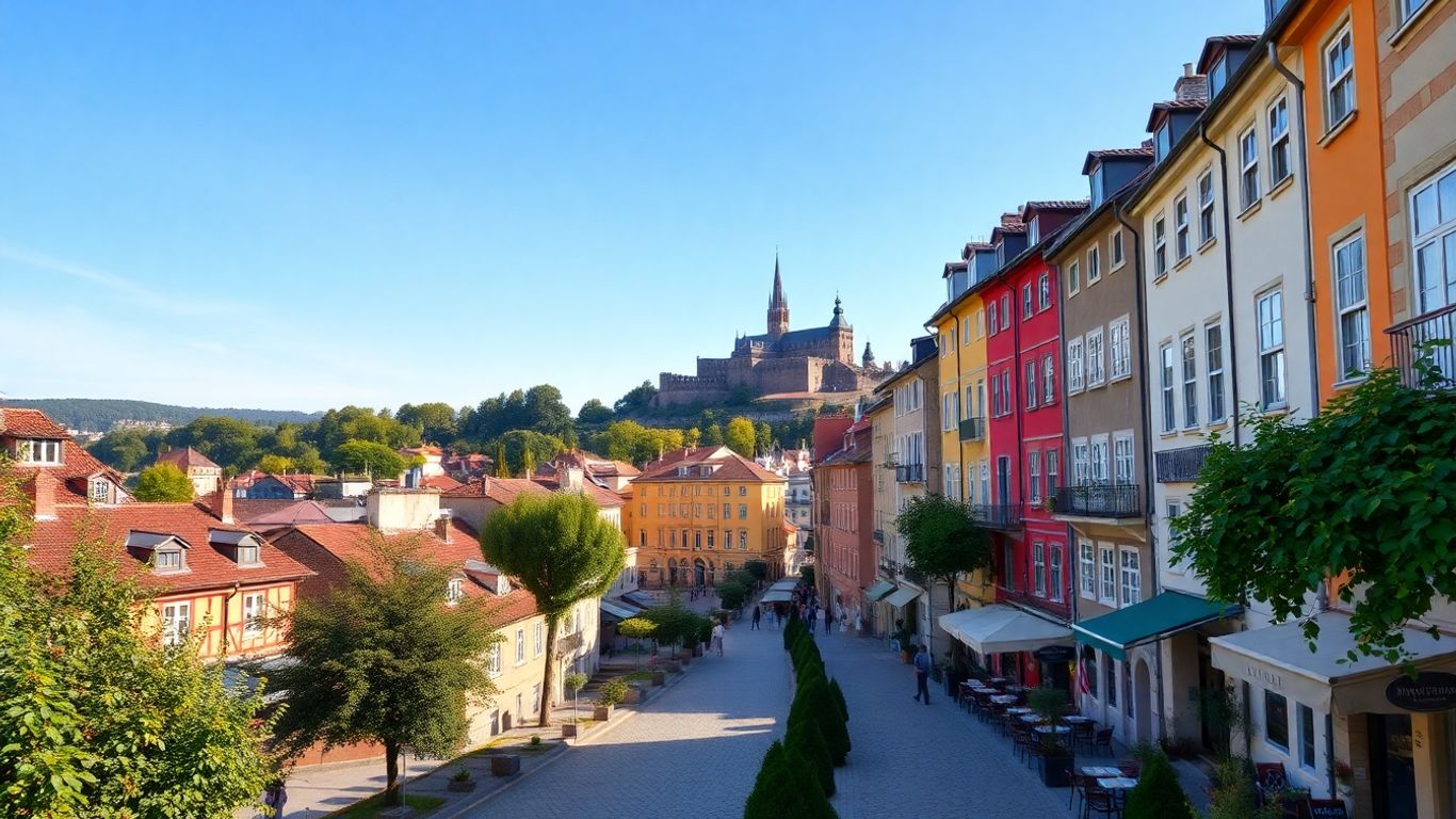 Affordable European city skyline with historic architecture.