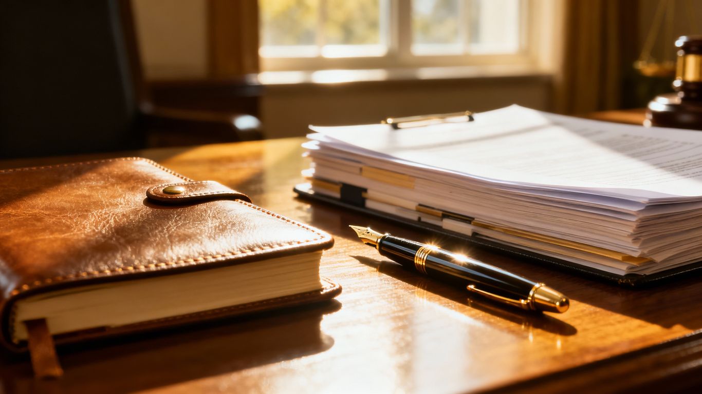 Will kit documents on a desk.