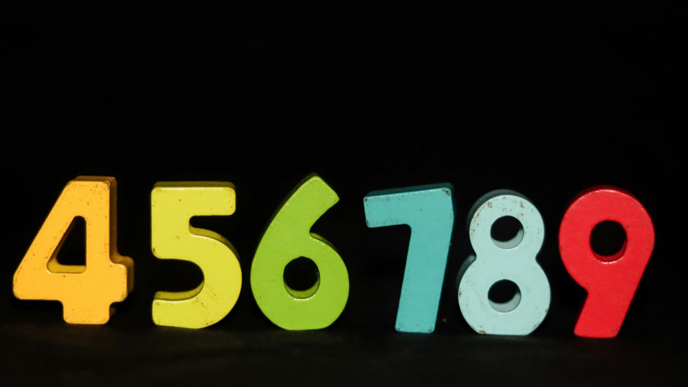 A number of numbers that are in the shape of numbers