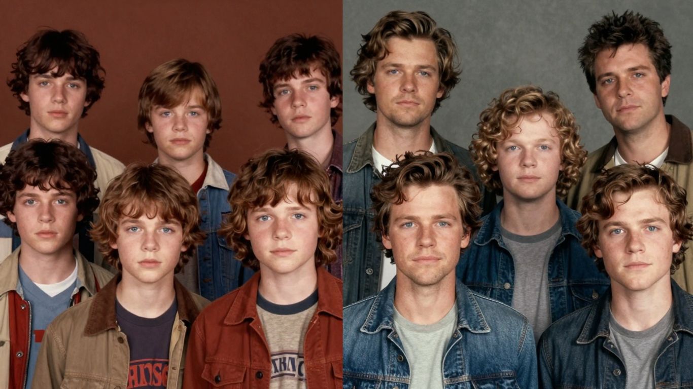 Stranger Things cast then and now comparison.
