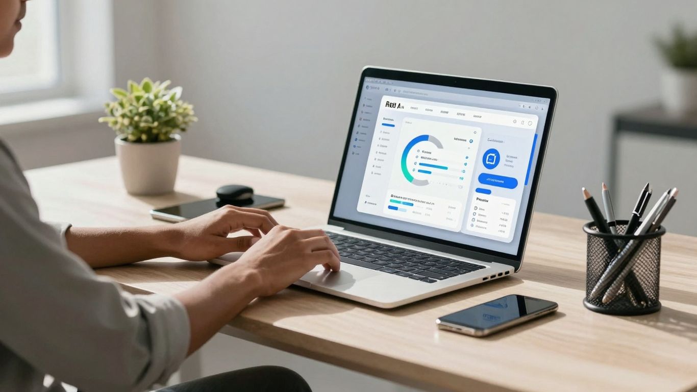 Travailleur freelance utilisant l'IA pour automatiser ses tâches.