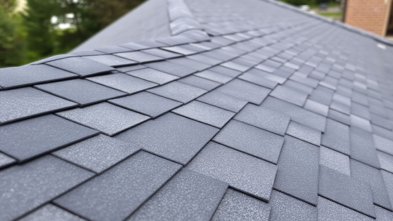 Newly installed asphalt shingle roof on a Sanford home.