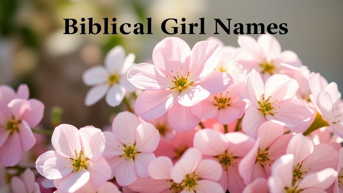 Blumen mit schöner Bedeutung für biblische Mädchennamen