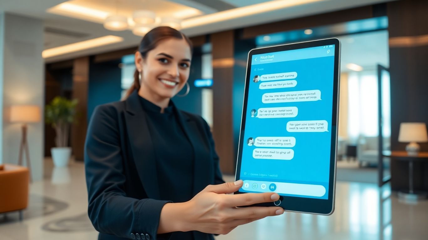 Hotel chatbot interakcija z gostom in osebjem.