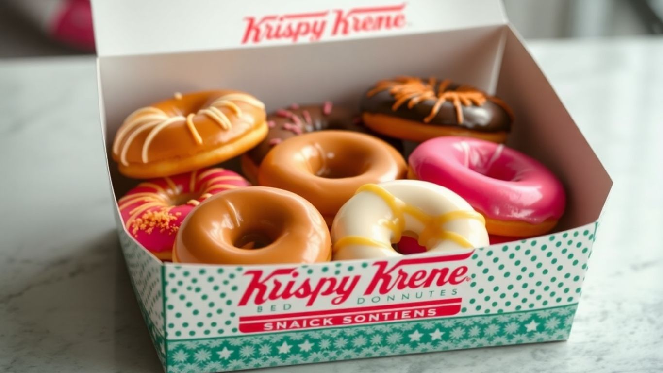 กล่องขนมโดนัทคริสปี้ครีมหลากสีสัน