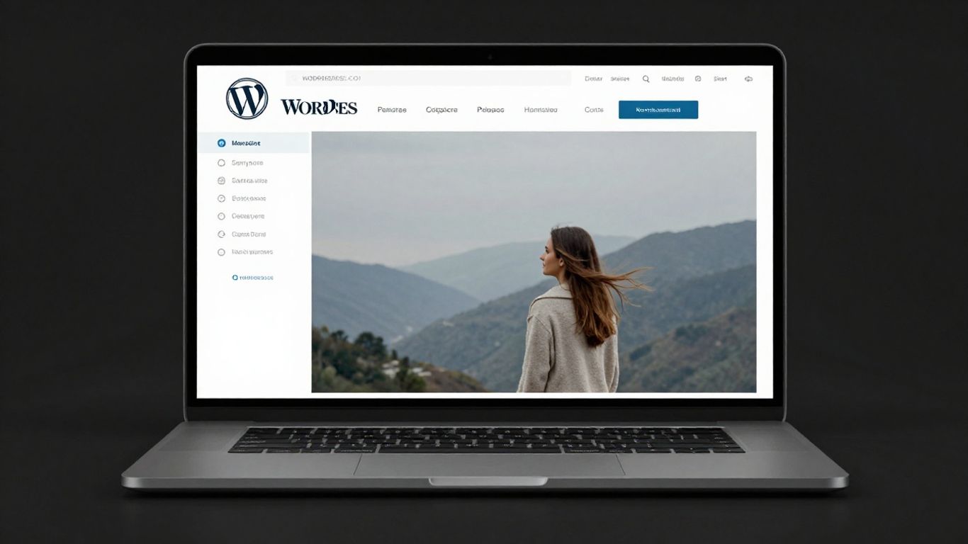 Thème WordPress Inspiro avec une grande photo en arrière-plan.