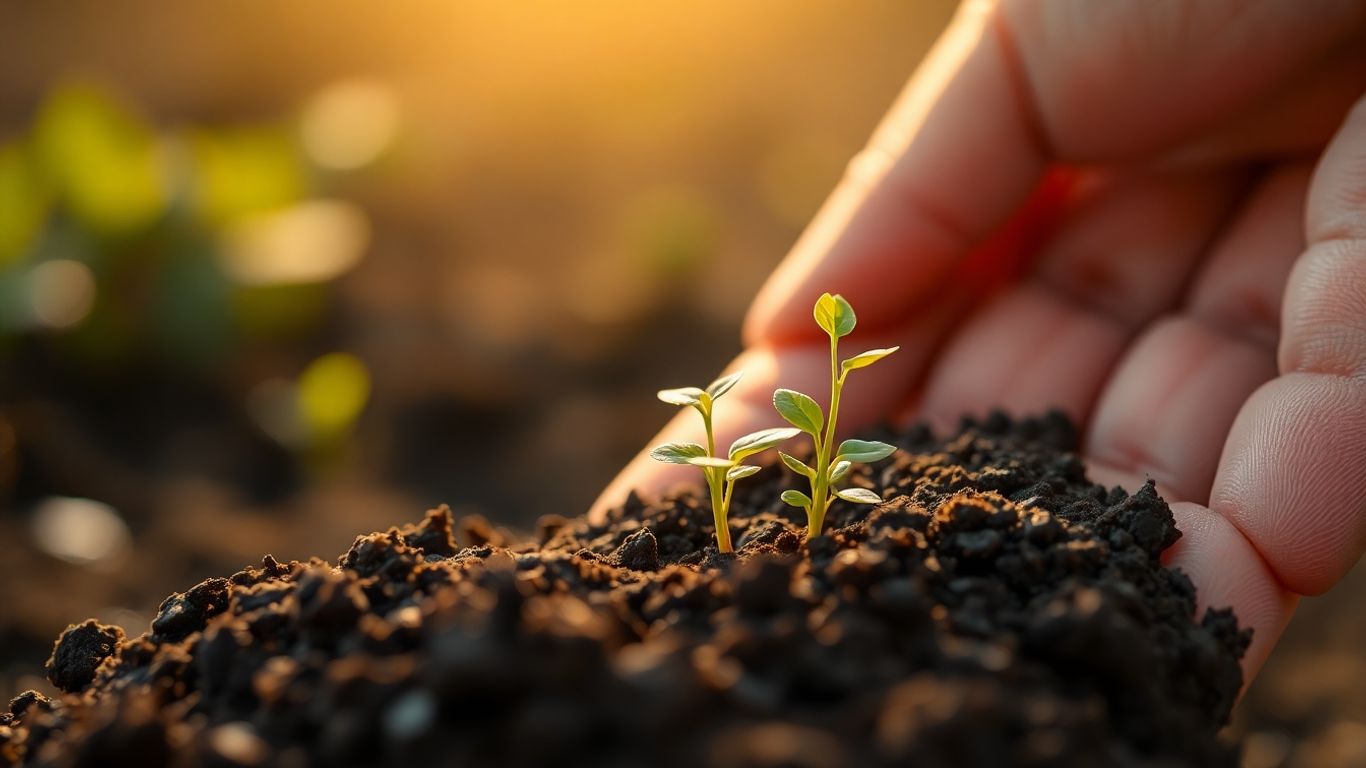 Seedling growing from soil