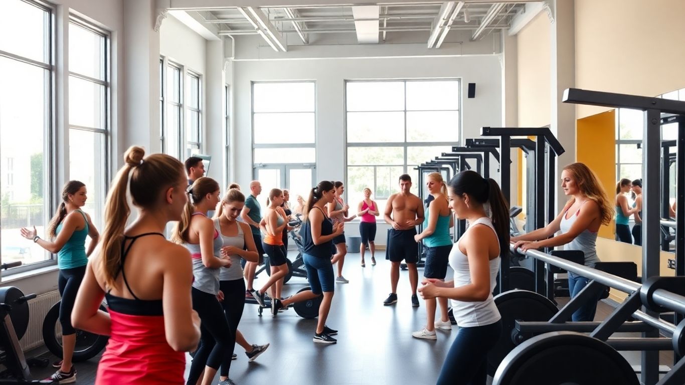 People exercising in a modern Melbourne gym.