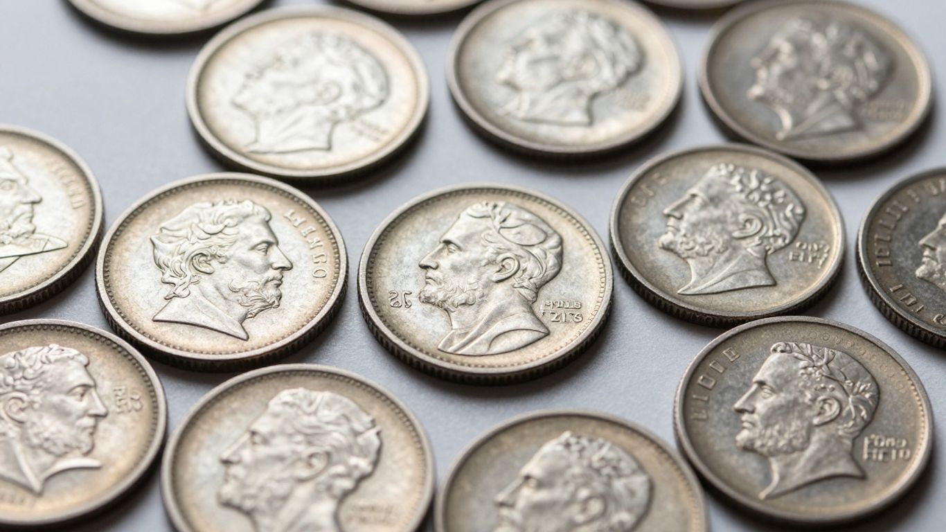 Rare error coins with visible minting imperfections.