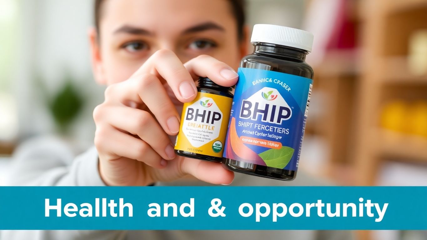 Person holding BHIP product, business opportunity