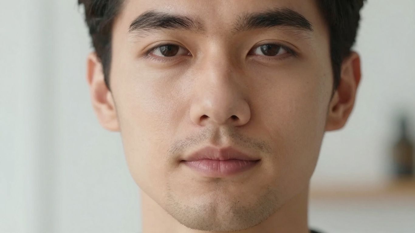 Man with clean shave and clear skin