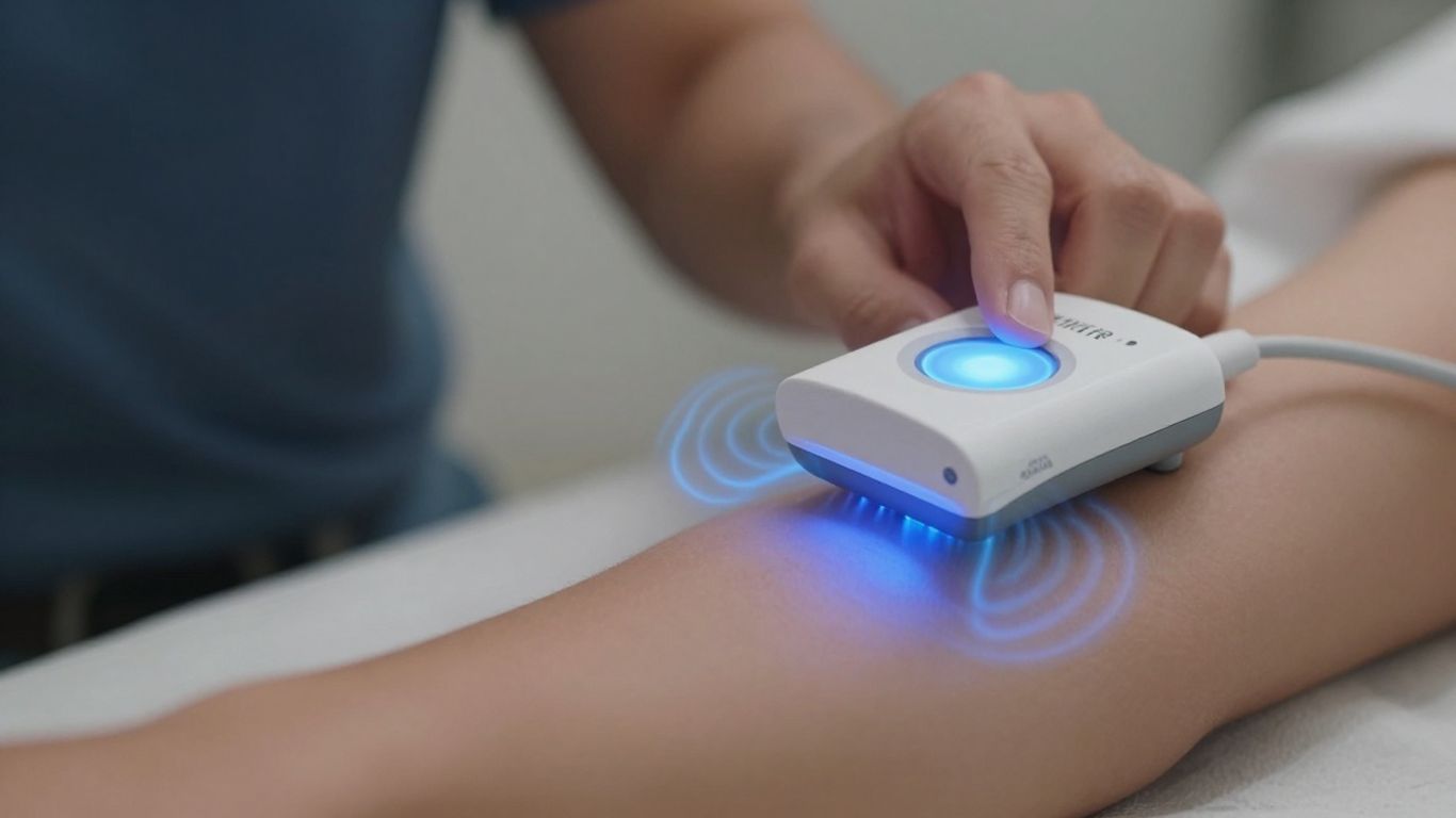 MagnaWave PEMF device treating a person's arm.