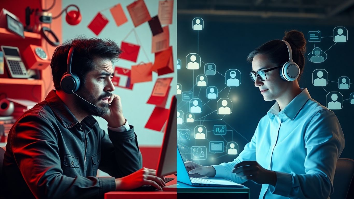 Support team transforming from reactive to proactive with technology.