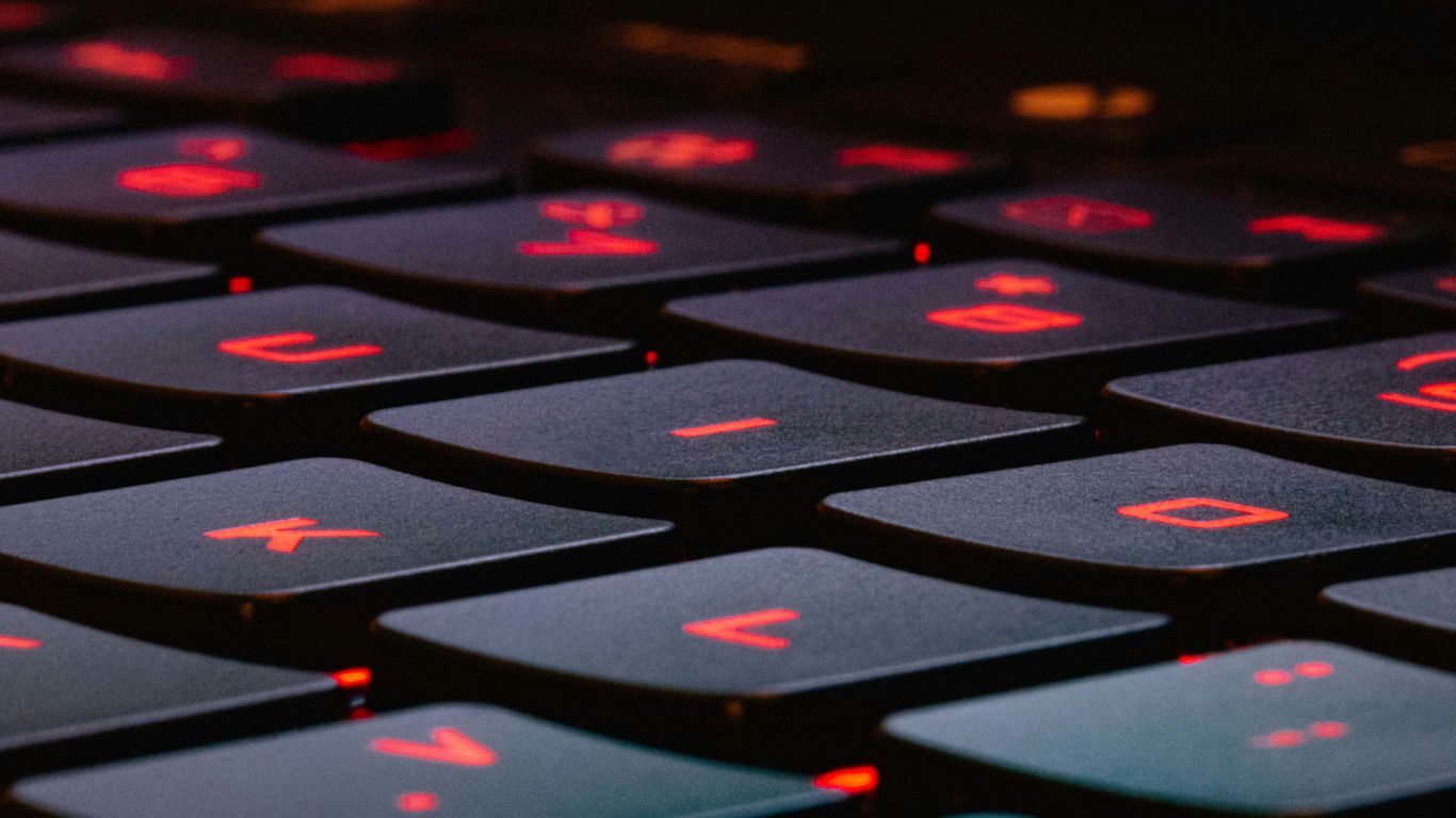 black and red computer keyboard