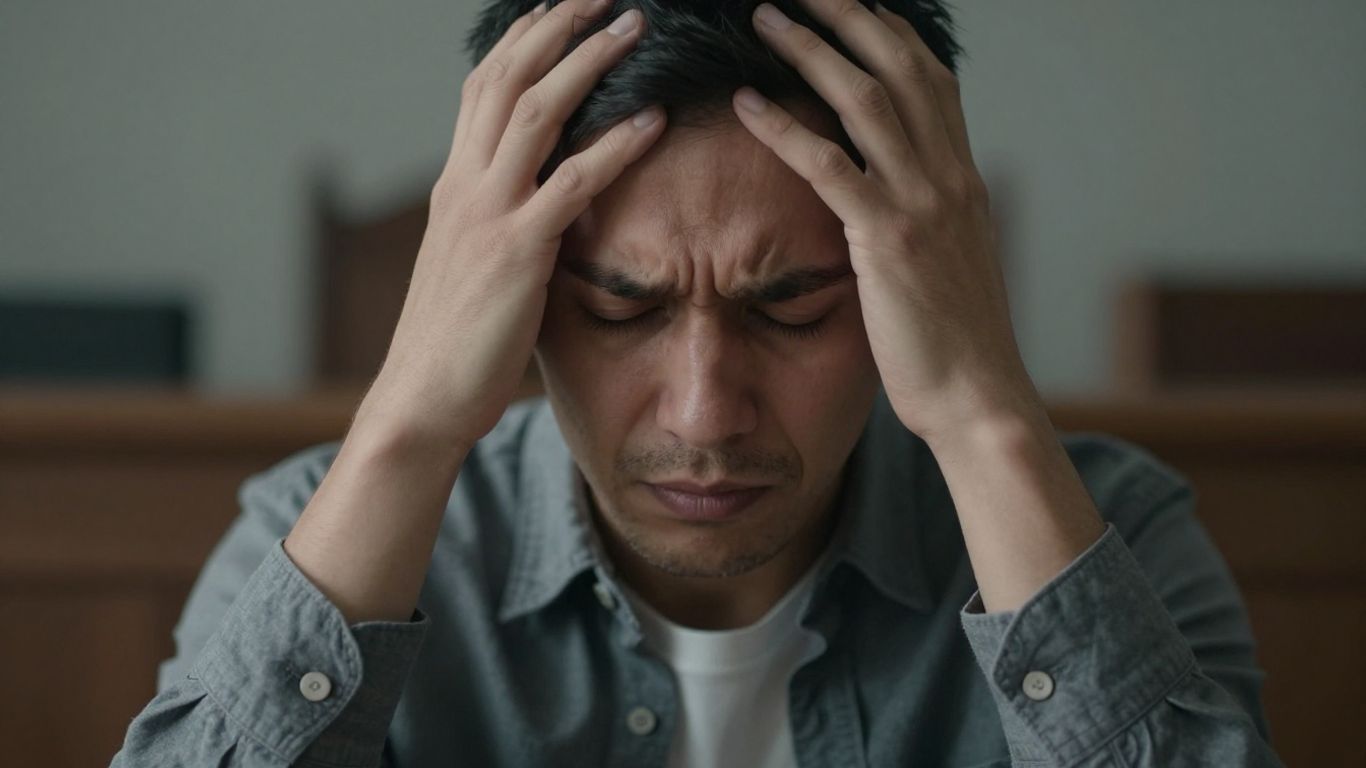 Person experiencing pain, legal context.