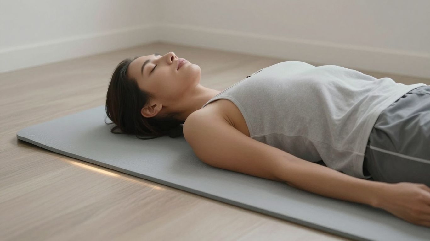 Person relaxing on a glowing Bemer PEMF mat.