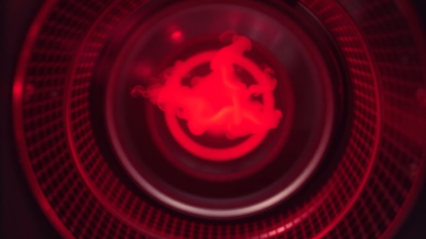 Dryer heating element glowing red hot