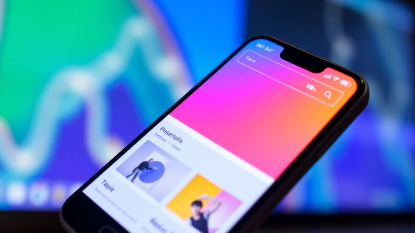Smartphone displaying a modern website with clean design.