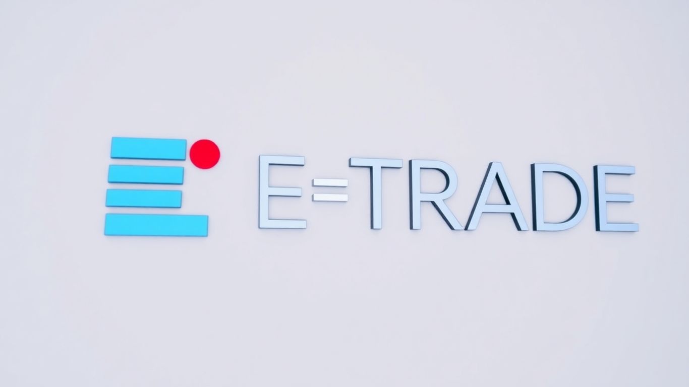 E*TRADE logo on a clean background.