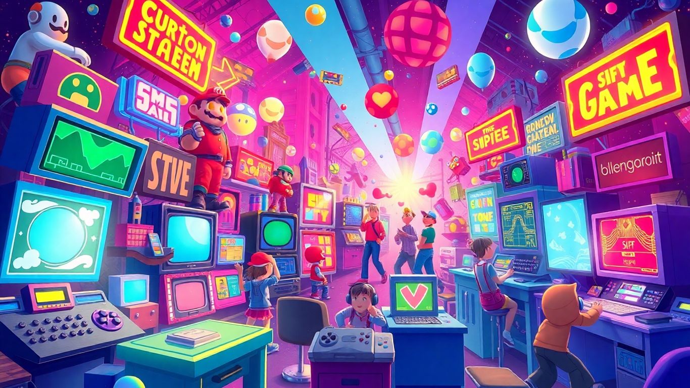 Classic SWF game characters and interfaces evoking nostalgia.