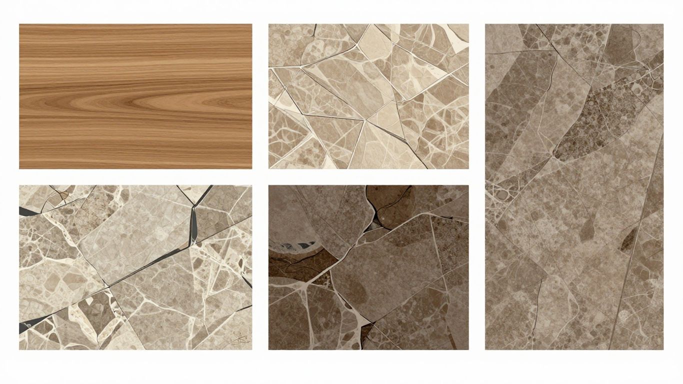 Diverse surface textures illustration