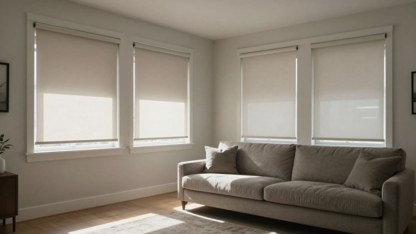 Roller shades in a Plainfield, Indiana home.