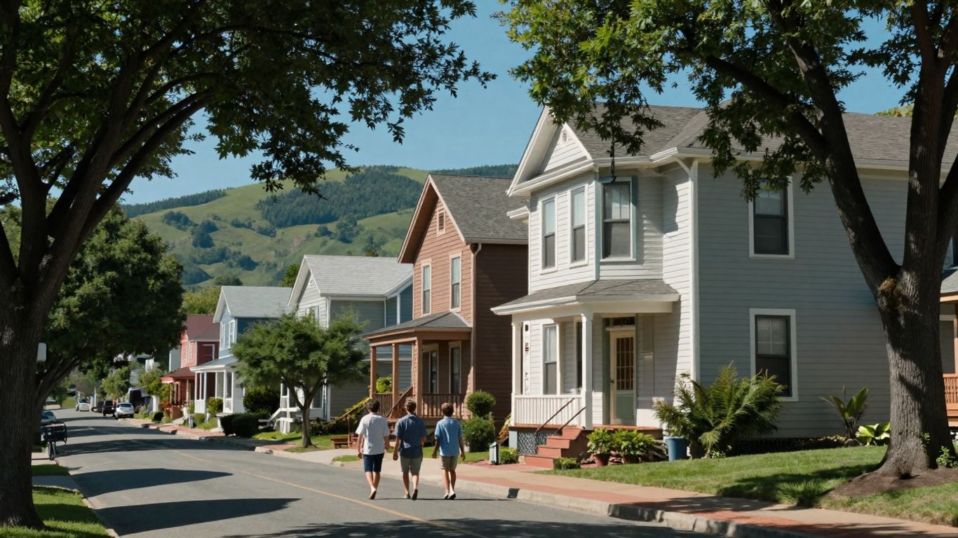 Affordable housing in a picturesque American town.