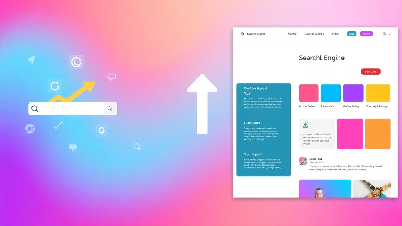 Modern website merging SEO and custom design elements