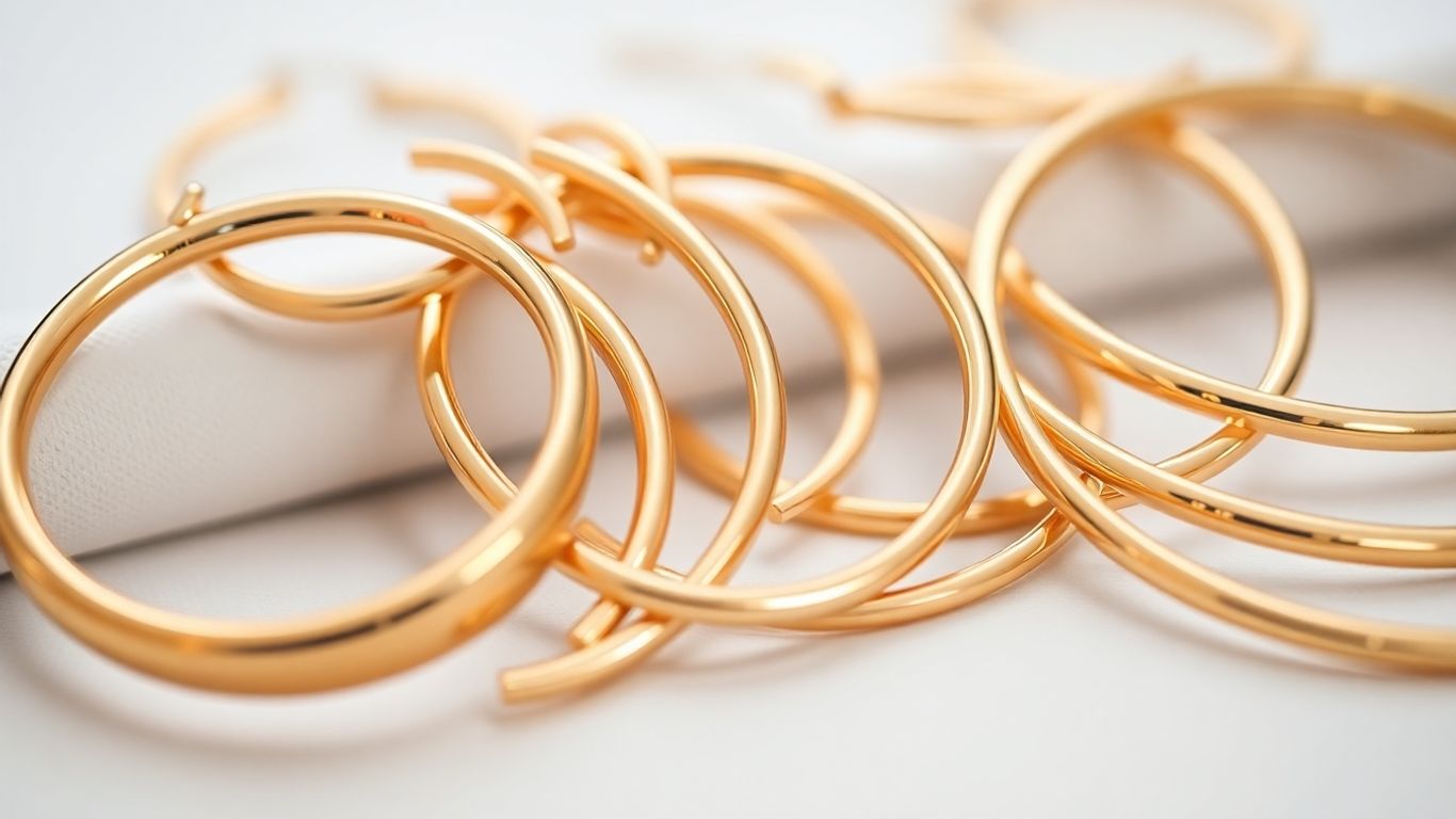 Collection of classic gold hoop earrings