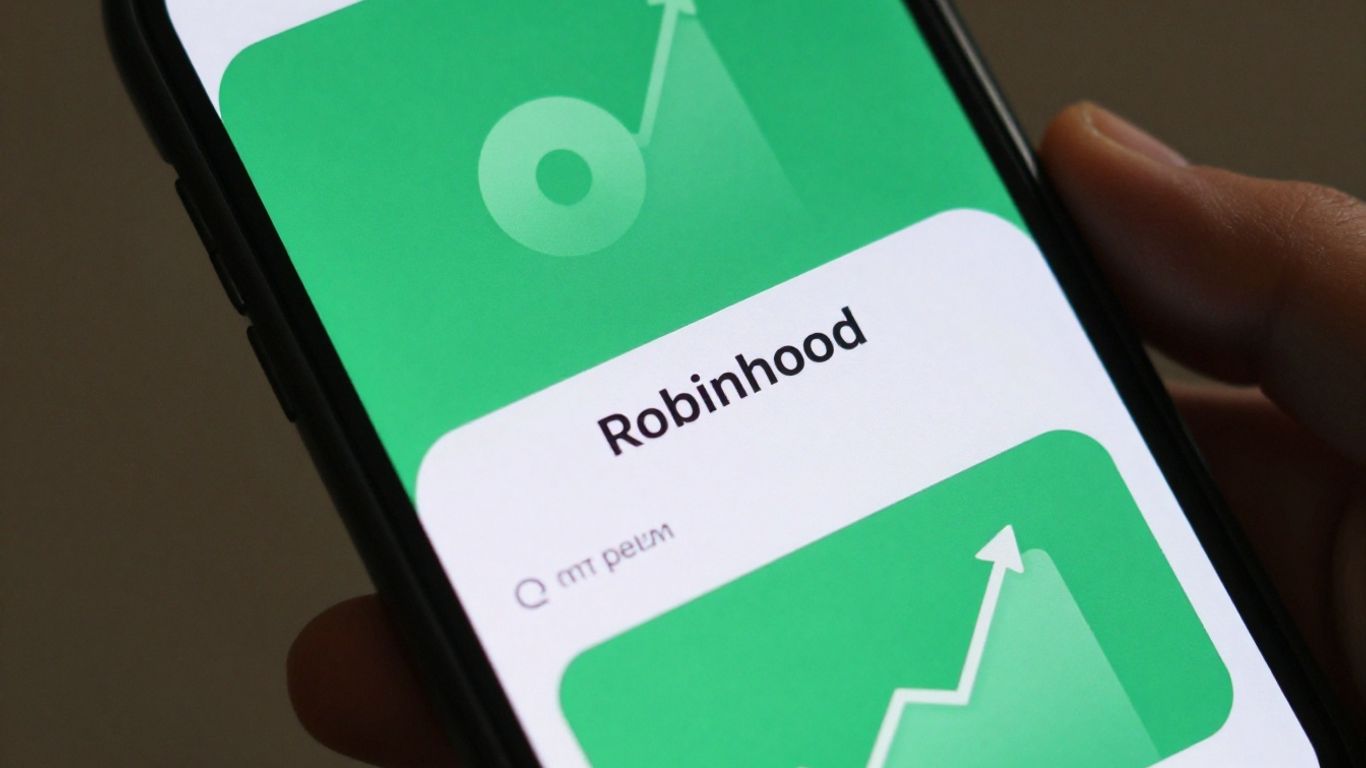 Robinhood app interface on a smartphone screen.