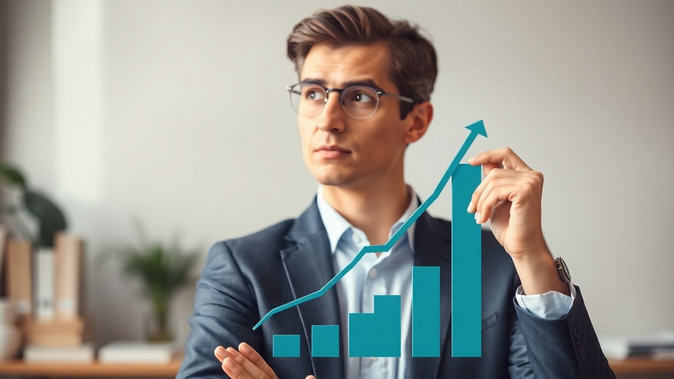 Ilustração de aumento salarial e crescimento financeiro.