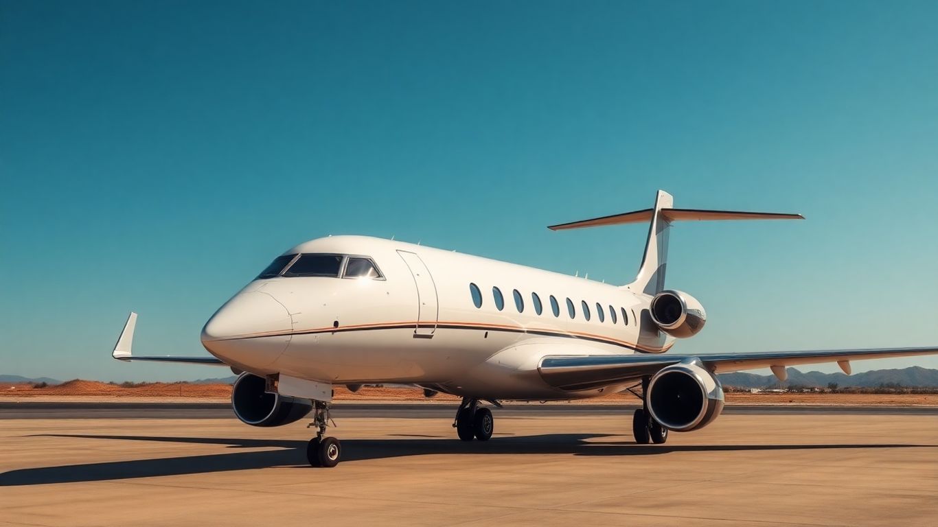 Boeing Business Jet on tarmac, ready for flight.