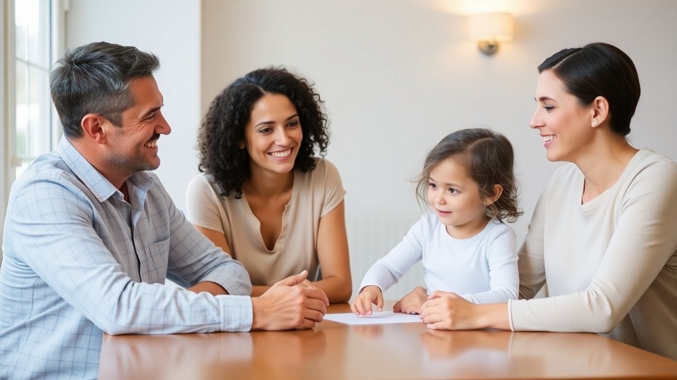 Părinți discuta liniștiți despre custodia copilului