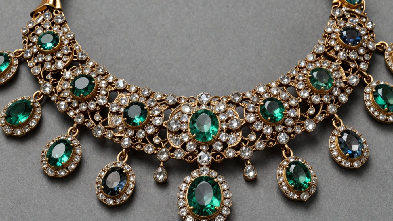 Victorian jewellery set with necklace and earrings.