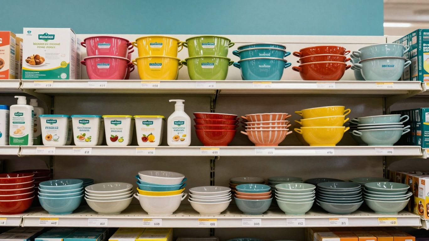 Mainstays products on shelves