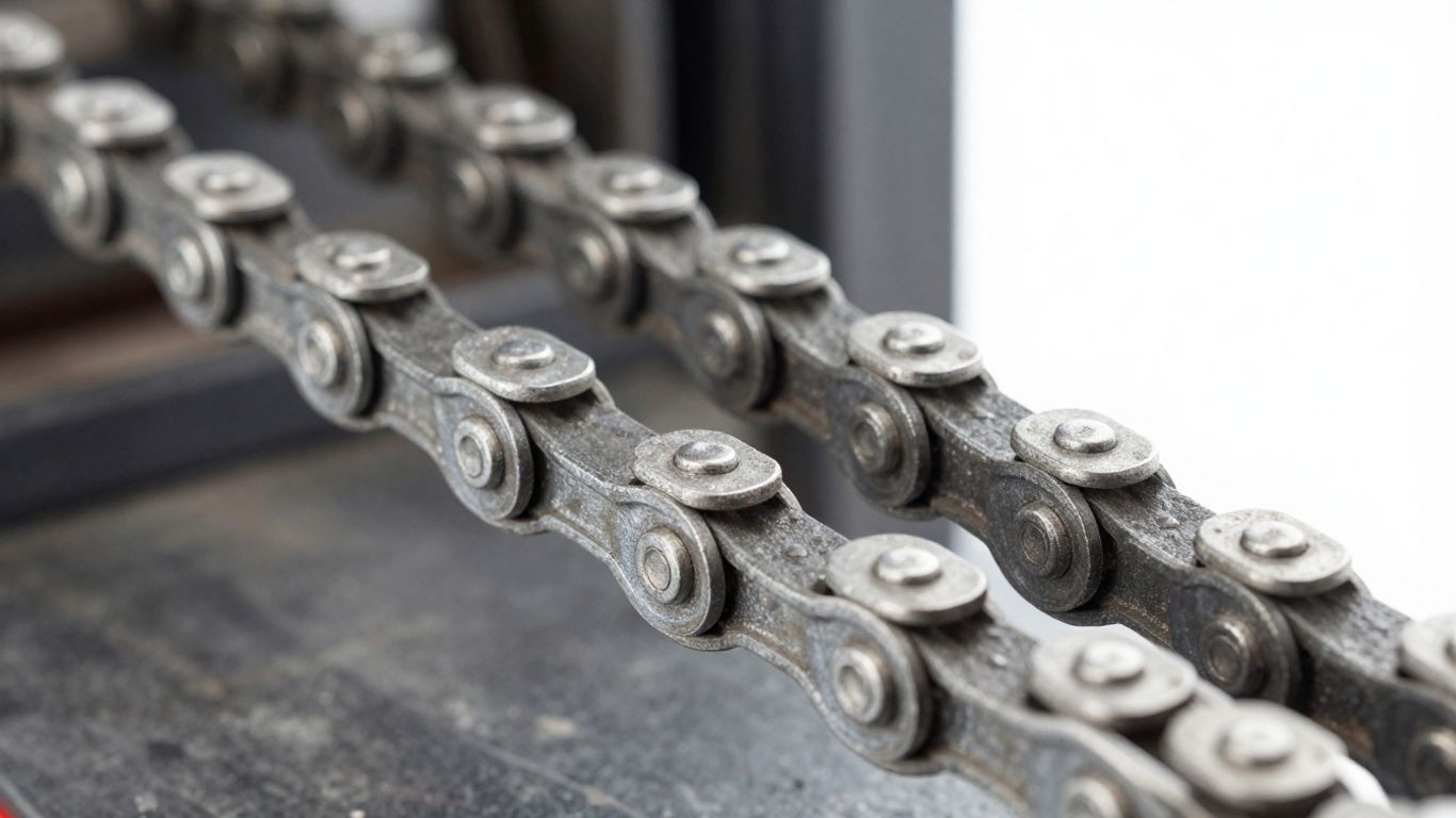 โซ่รถโฟล์คลิฟท์ที่สะอาดและได้รับการดูแลอย่างดี