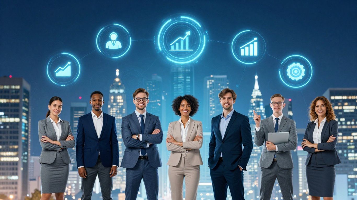 Bay Area IT job search infographic with diverse professionals.