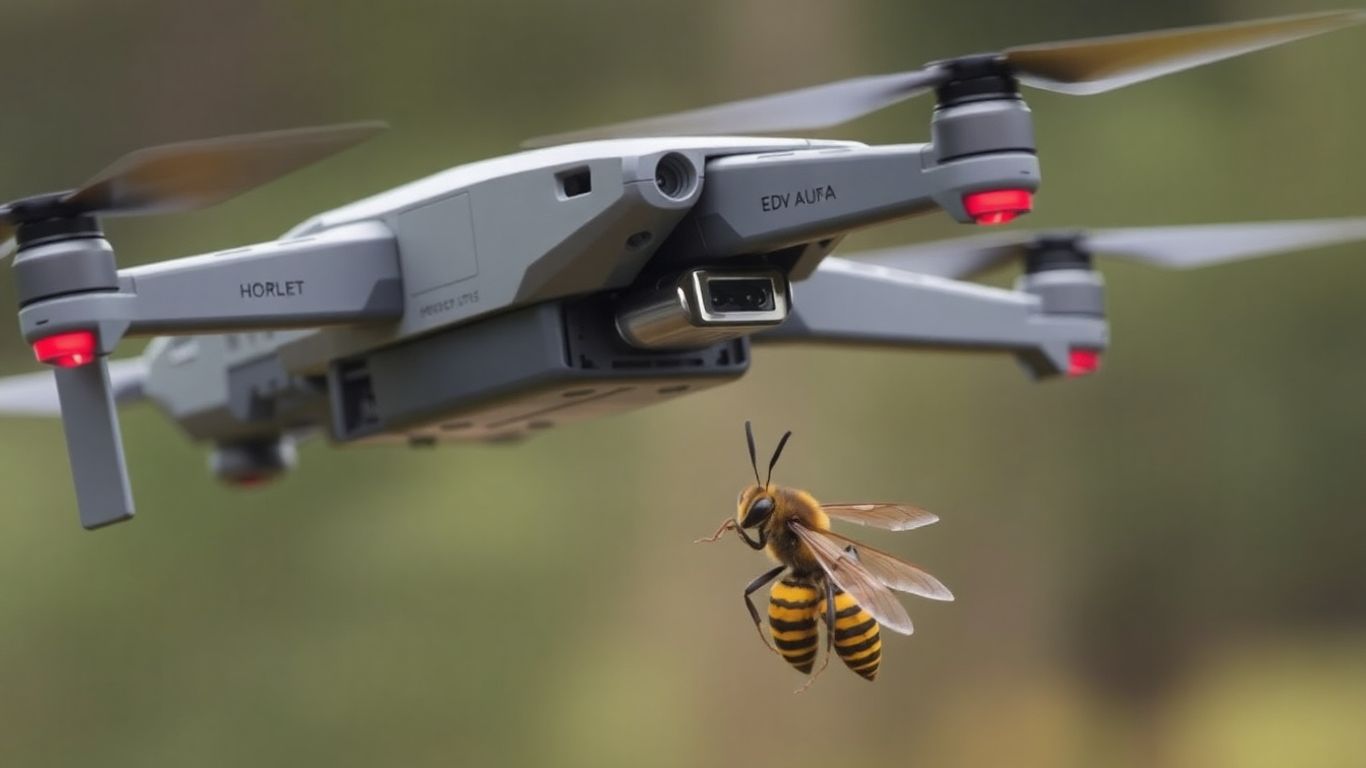 Drone traquant un frelon
