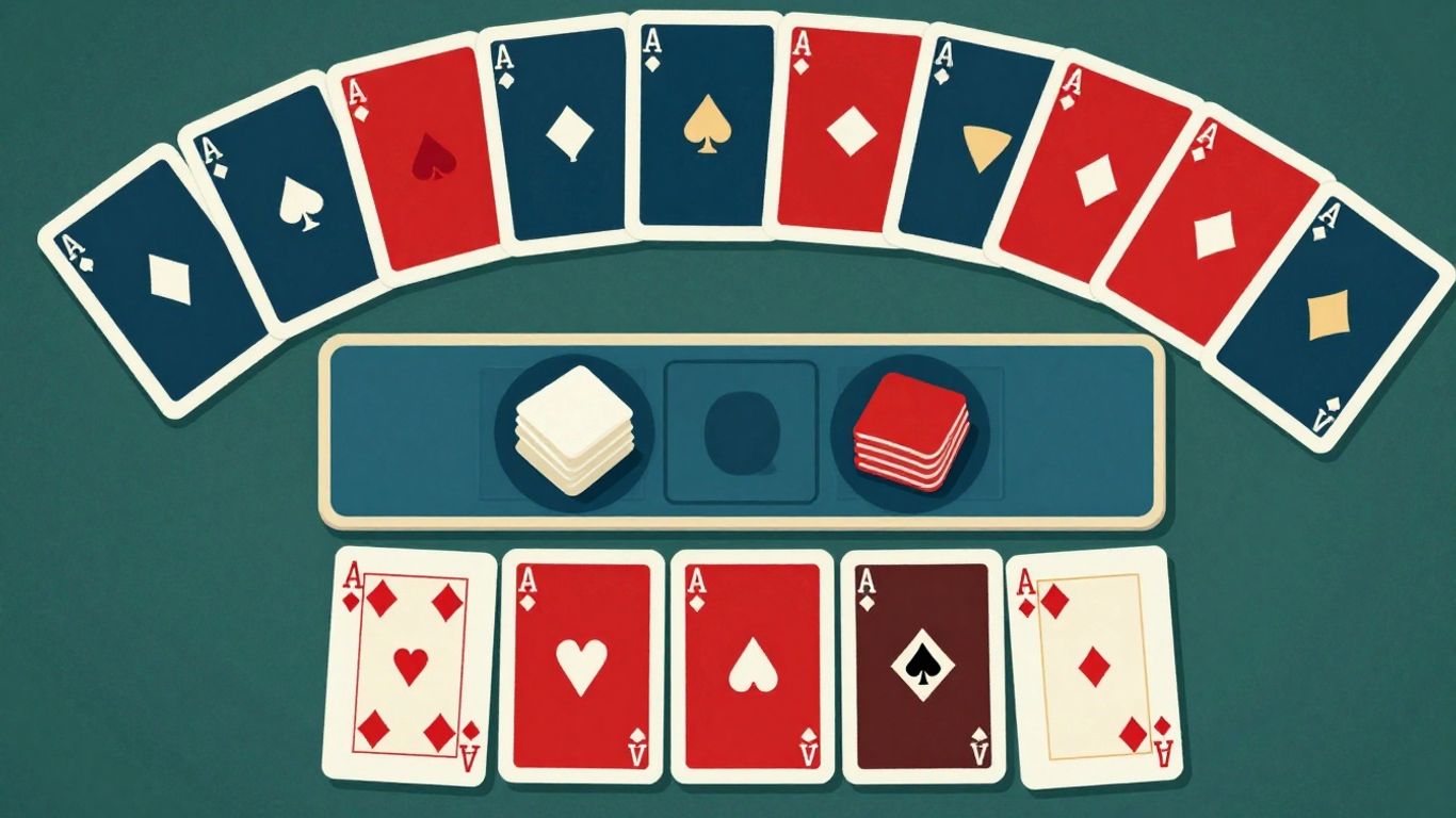 Classic Solitaire game layout with fanned cards.