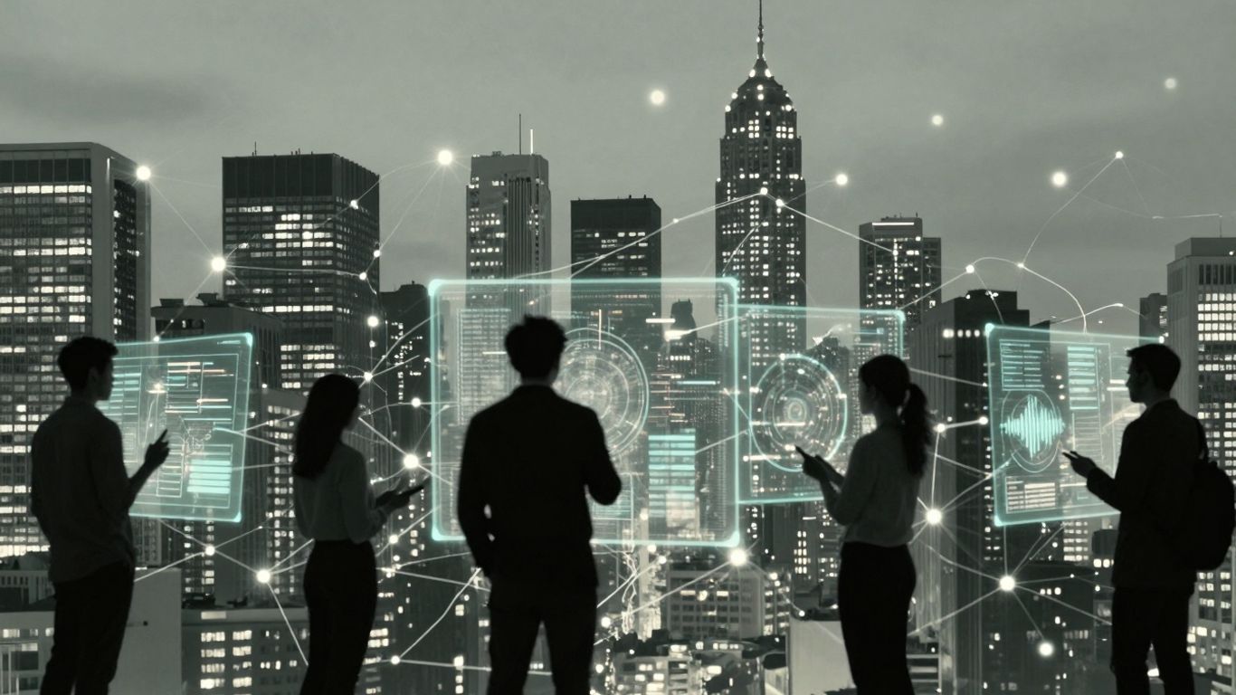 Microsoft AI advancements in Canada cityscape