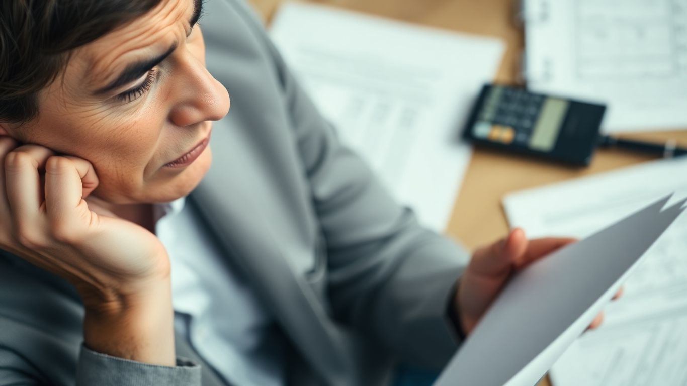 Persona revisando documentos de póliza de seguro.