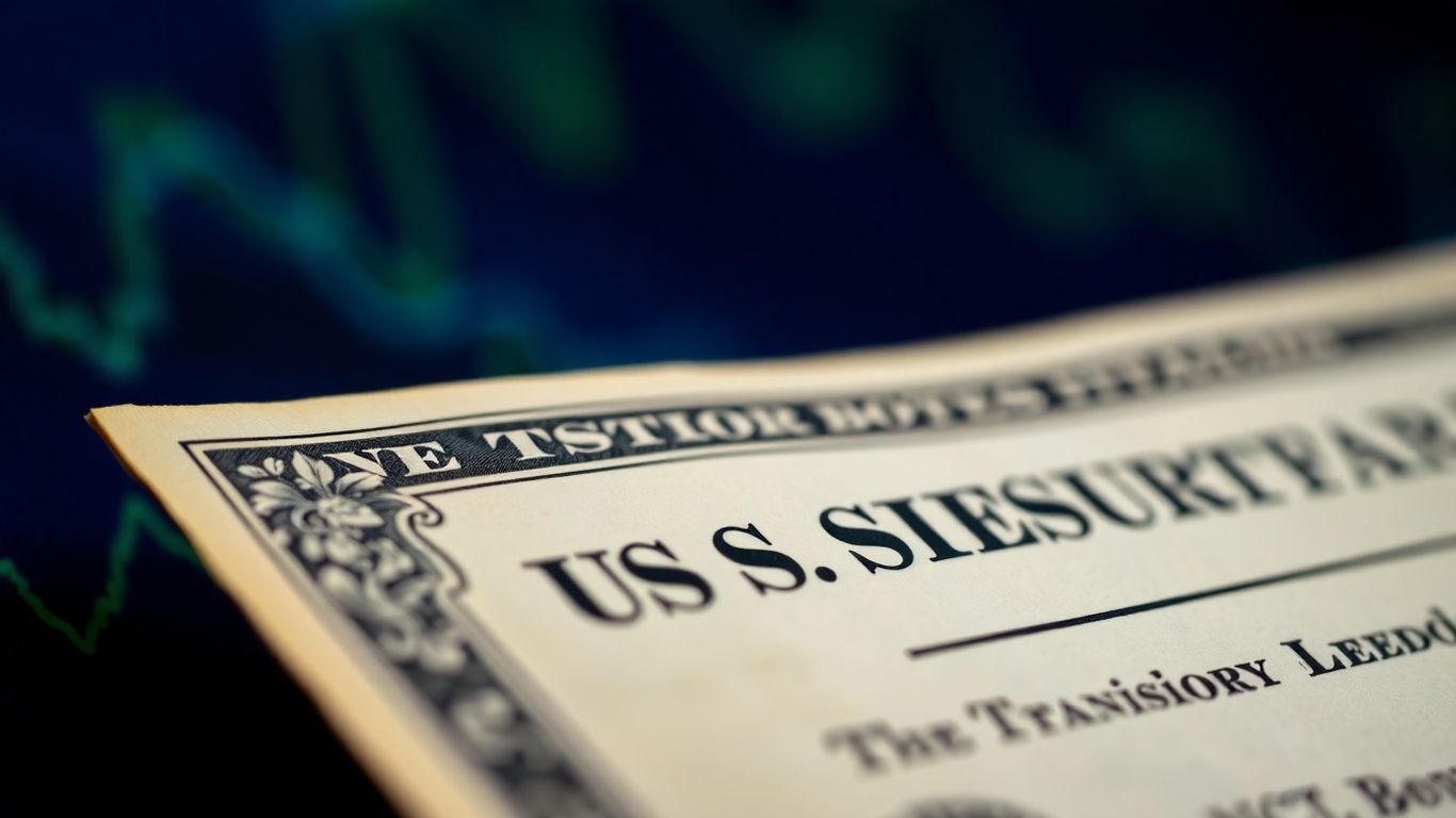 US bond certificate with financial background