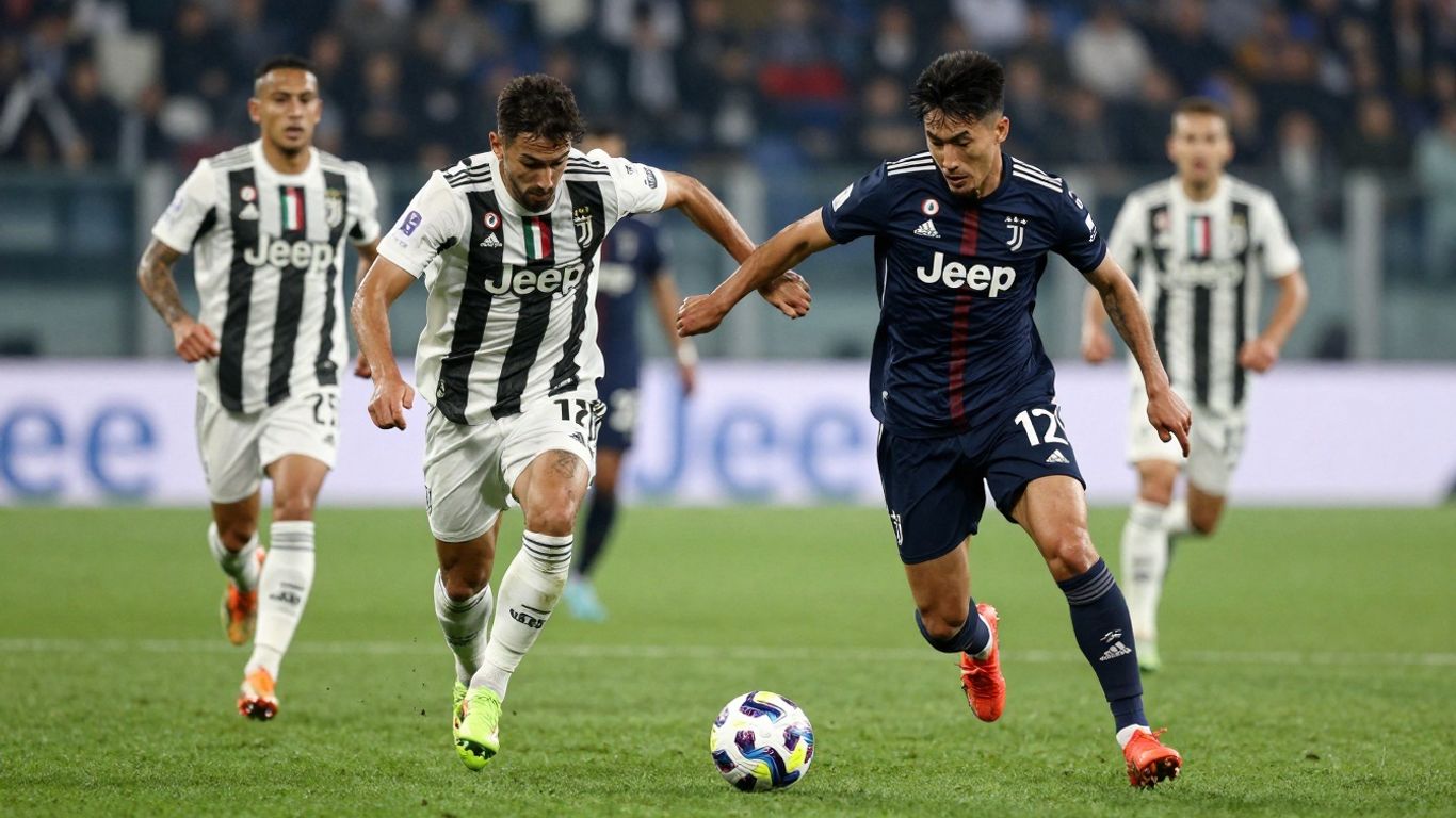 Juventus vs Lecce football match action
