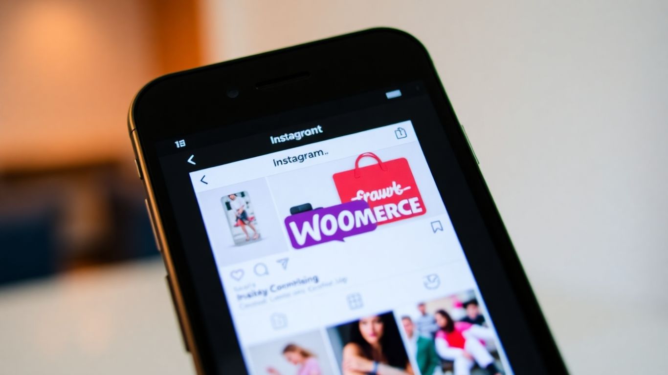 Instagram shopping integrated with WooCommerce product page on phone