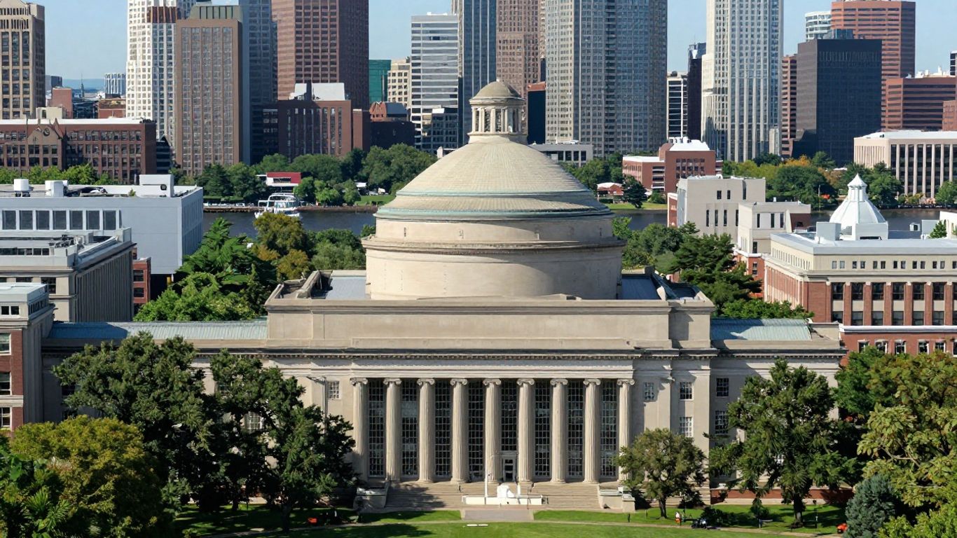 MIT campus and Cambridge skyline