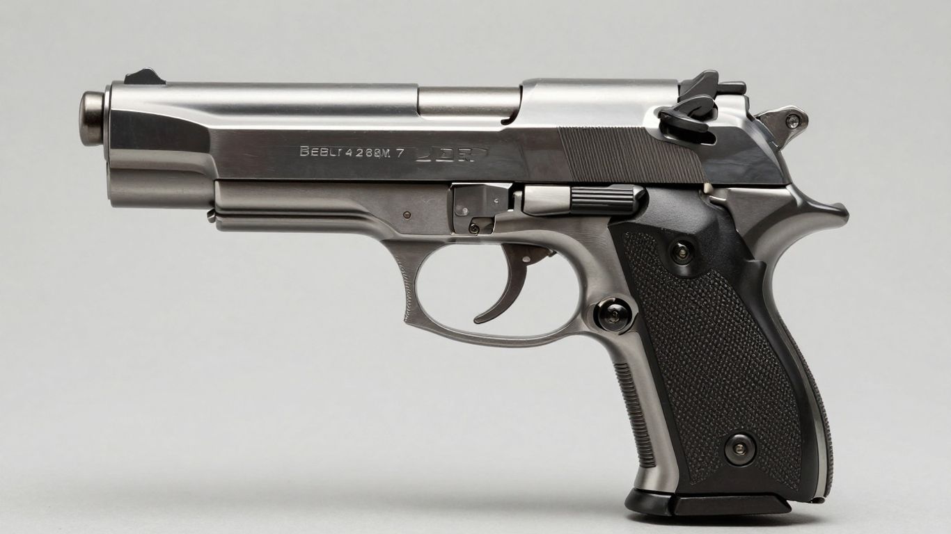 Beretta 9mm pistol close-up
