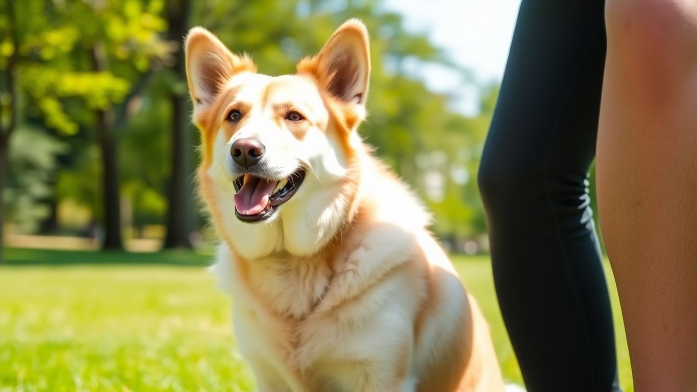 Happy dog and owner training in Vaucluse park.