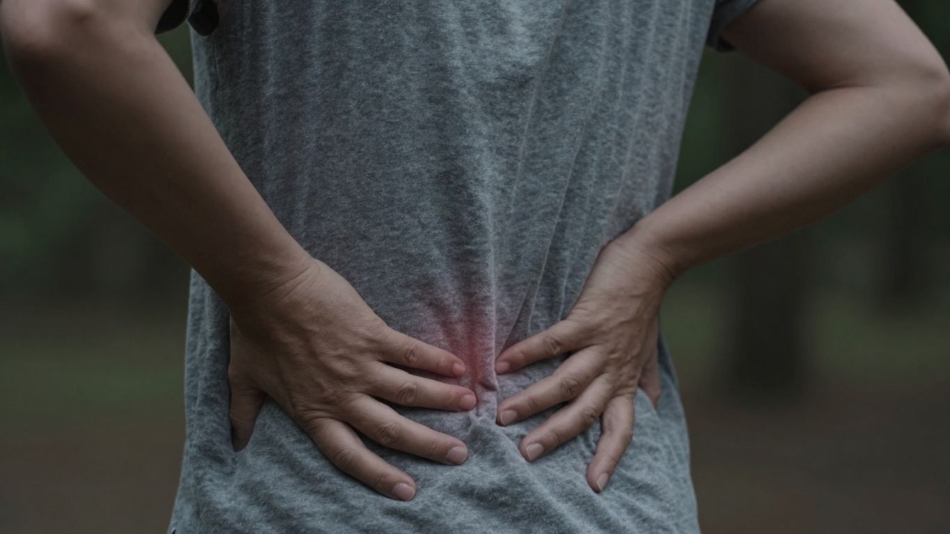 Person holding hip in pain