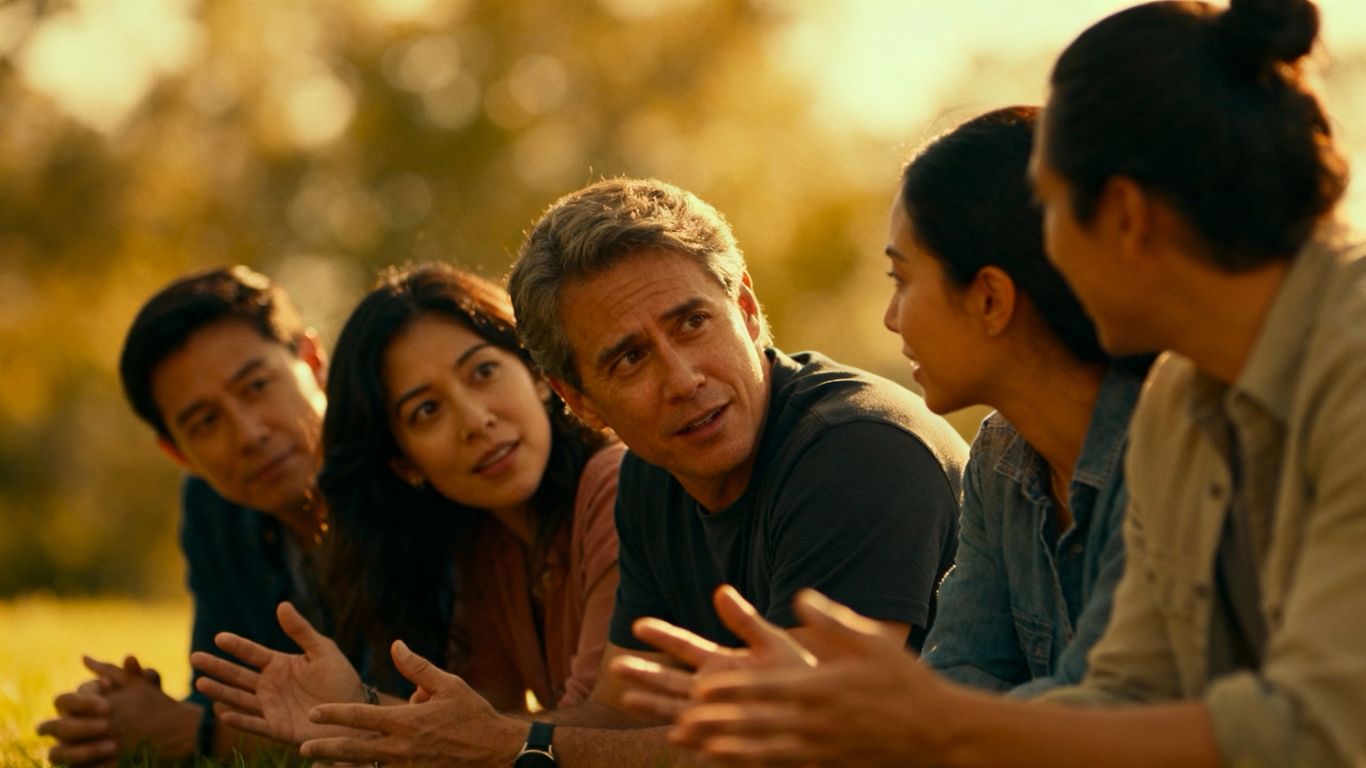 People connecting and showing mutual interest.