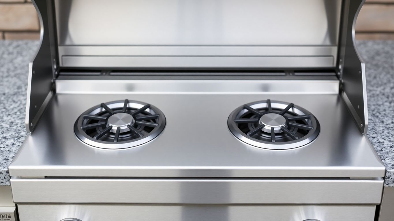 Barton 2 burner propane range for outdoor cooking.